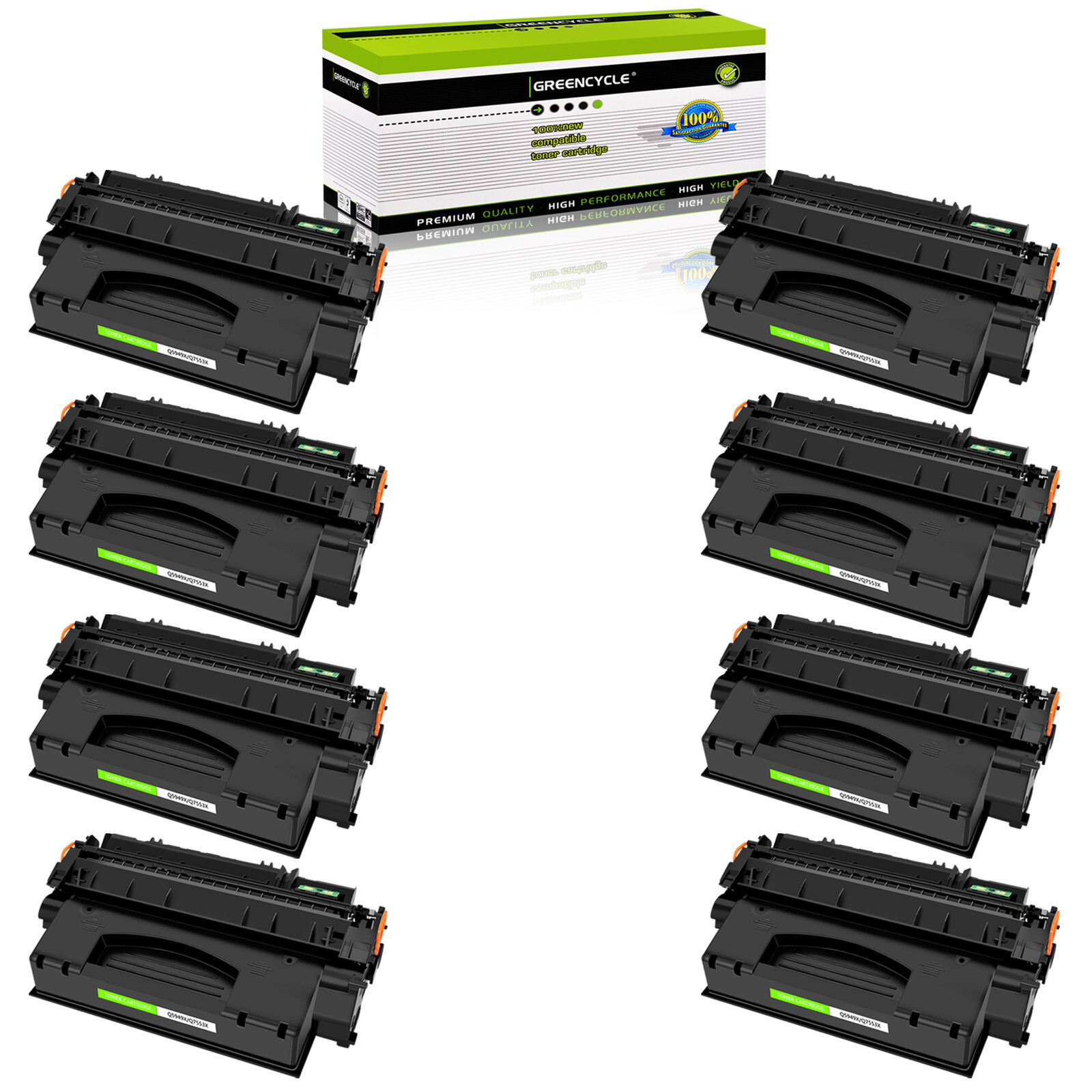 8PK Q7553X 53X High Yield Toner Cartridge HP LaserJet P2015D M2727nfs MFP Print