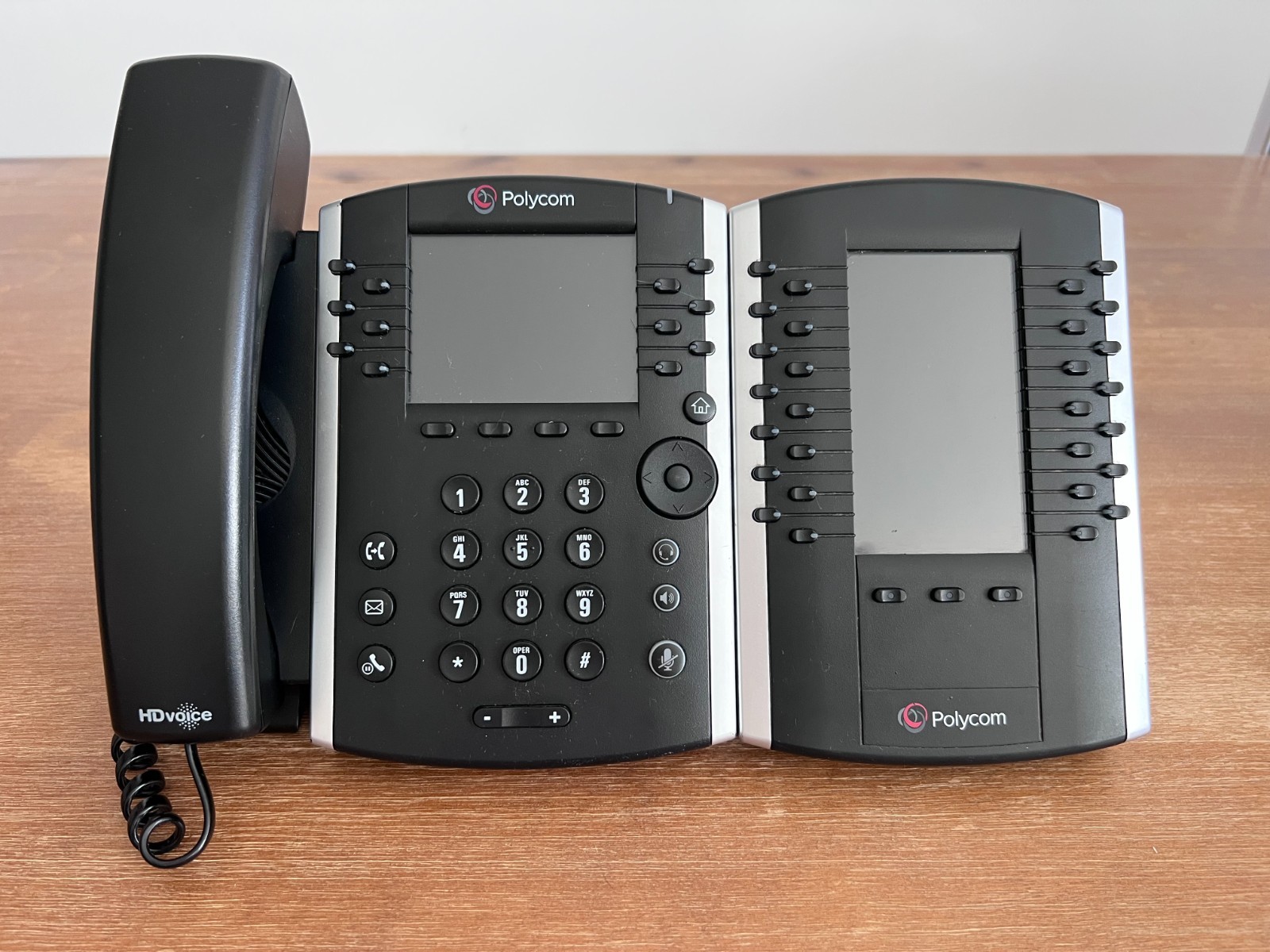 Polycom VVX411 12 Line Desktop Business Phone HD Voice  w/Color Expansion Module