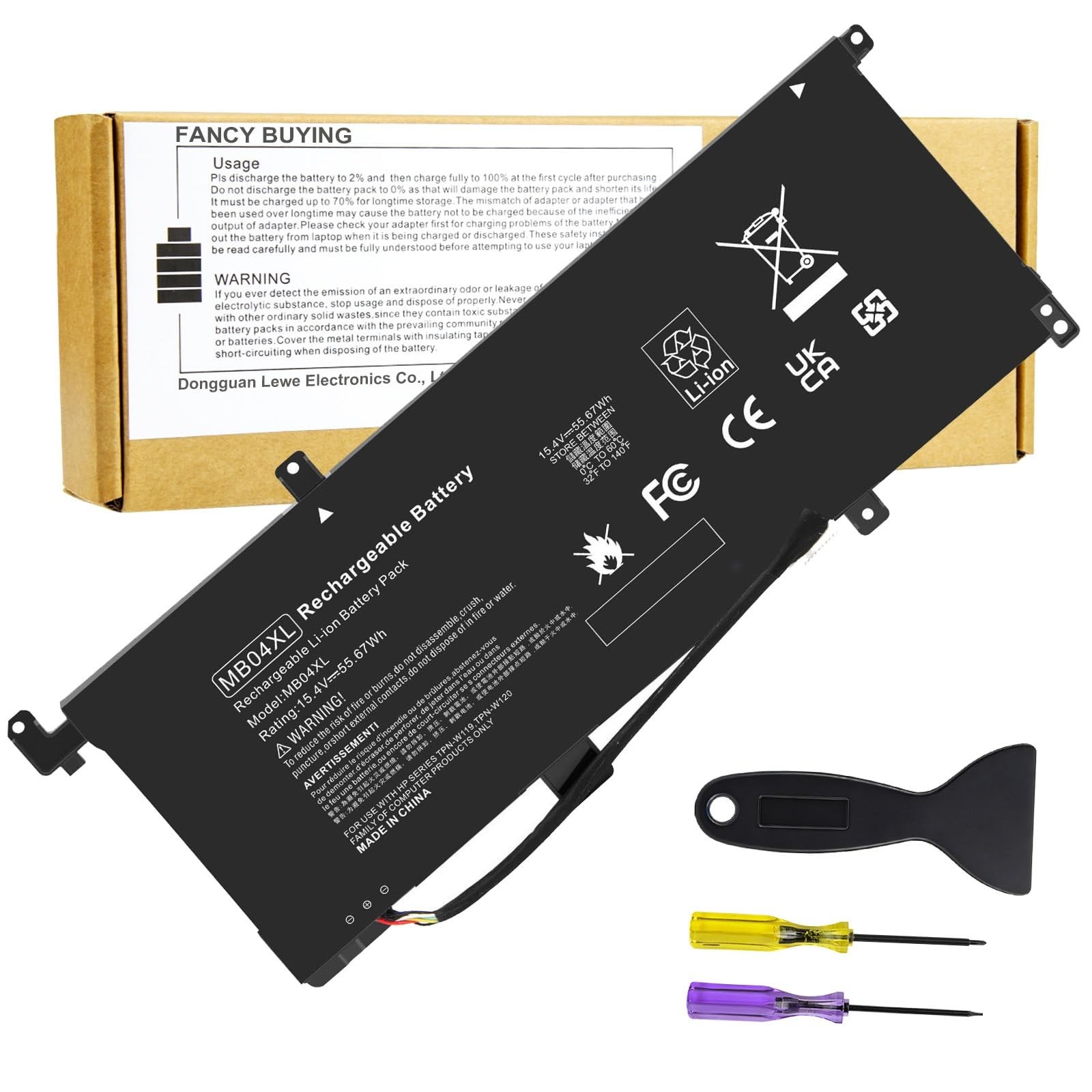 High-Capacity Replacement Battery for HP Envy X360 M6-AQ Series, 843538-541, 844