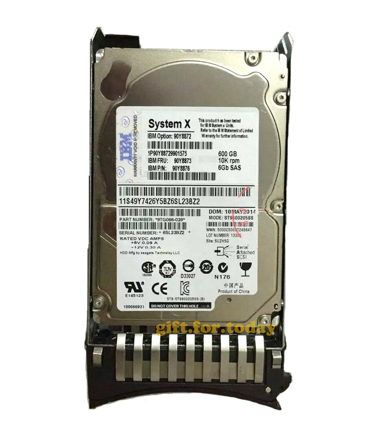 For IBM 90Y8873 90Y8872 90Y8876 600GB 10K 2.5 SAS II 6 GB/PS hard disk
