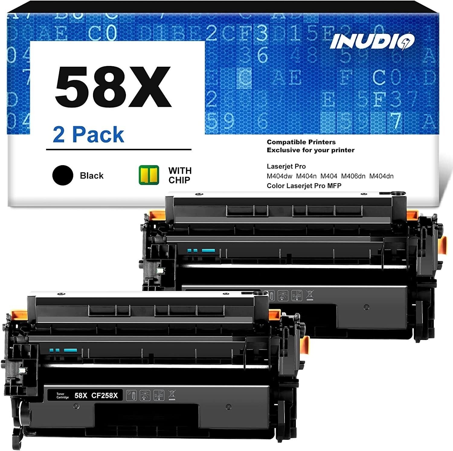 2x 58X Toner Cartridge with Chip Replacement for HP M304, M404, M406, M428, M430
