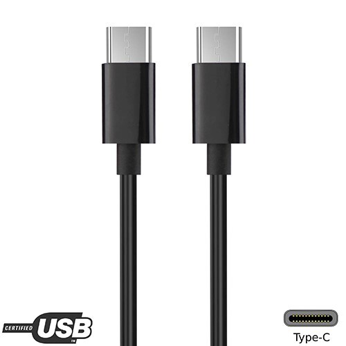 3.3ft USB-C to USB Type C Charge Sync Data Cable MacBook Chromebook Nokia Black