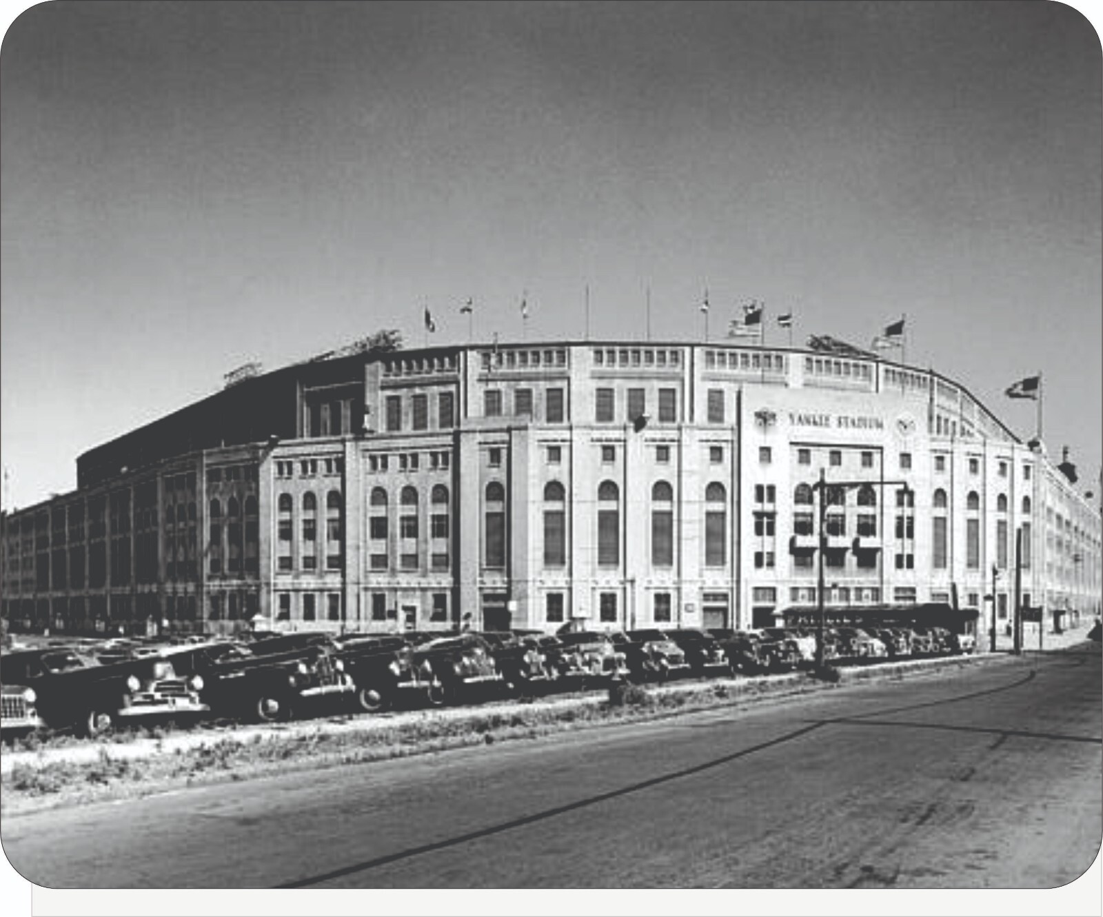 Yankee Stadium 1953  Arial vintage Classic Photo art Mouse Pad