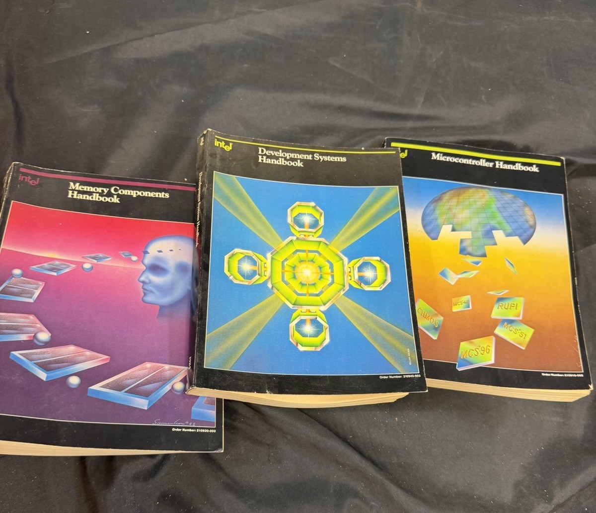 Lot of 3 Vintage Intel Books 1984-85 Handbooks Reference