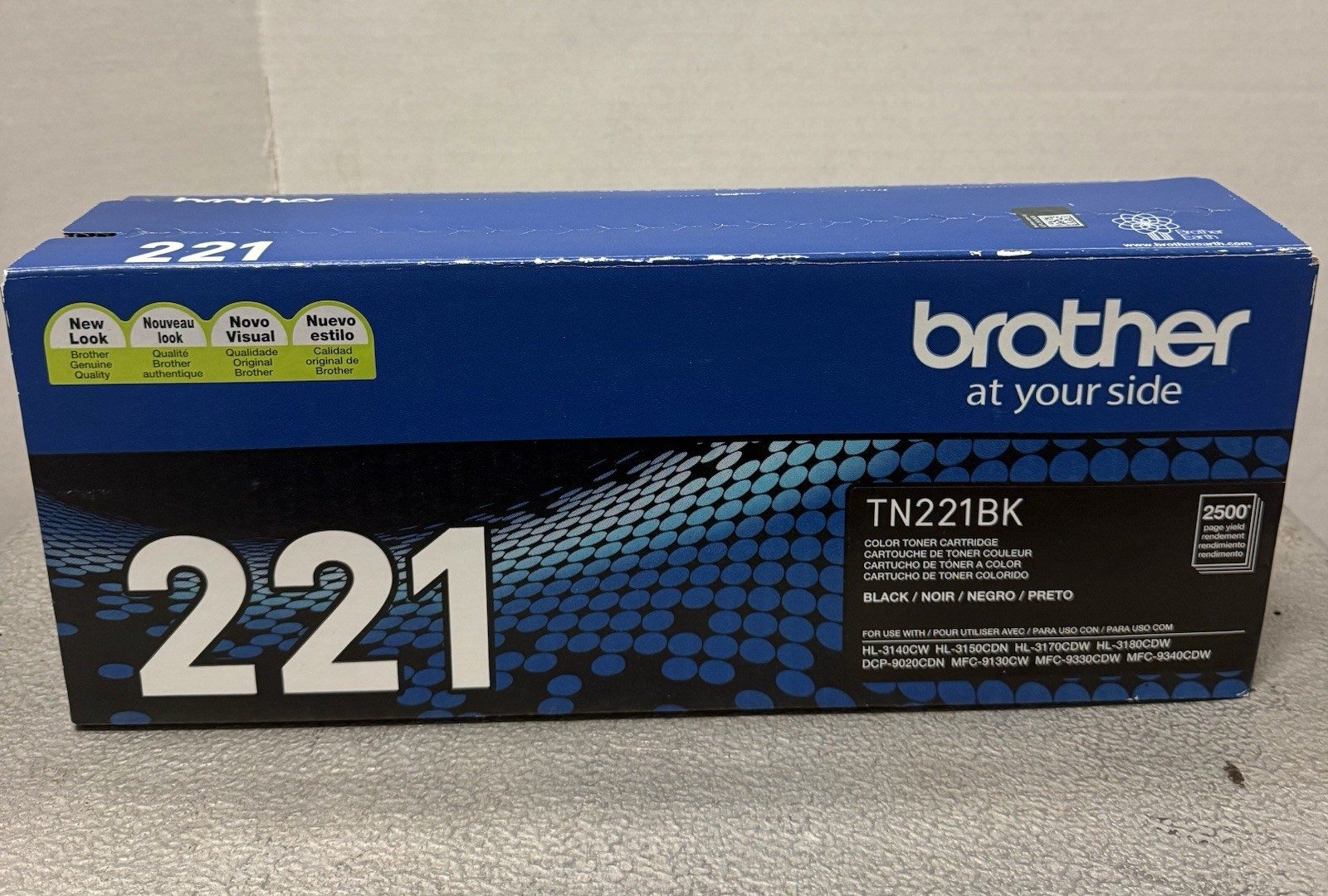 Genuine Brother TN221BK Black Toner Cartridge OEM NEW TN-221BK