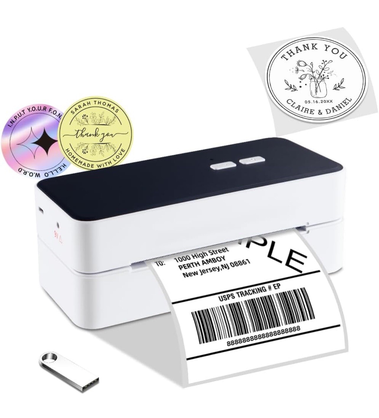 vretti Shipping Label Printer-USB 4×6 Thermal Label Printer Windows & Mac