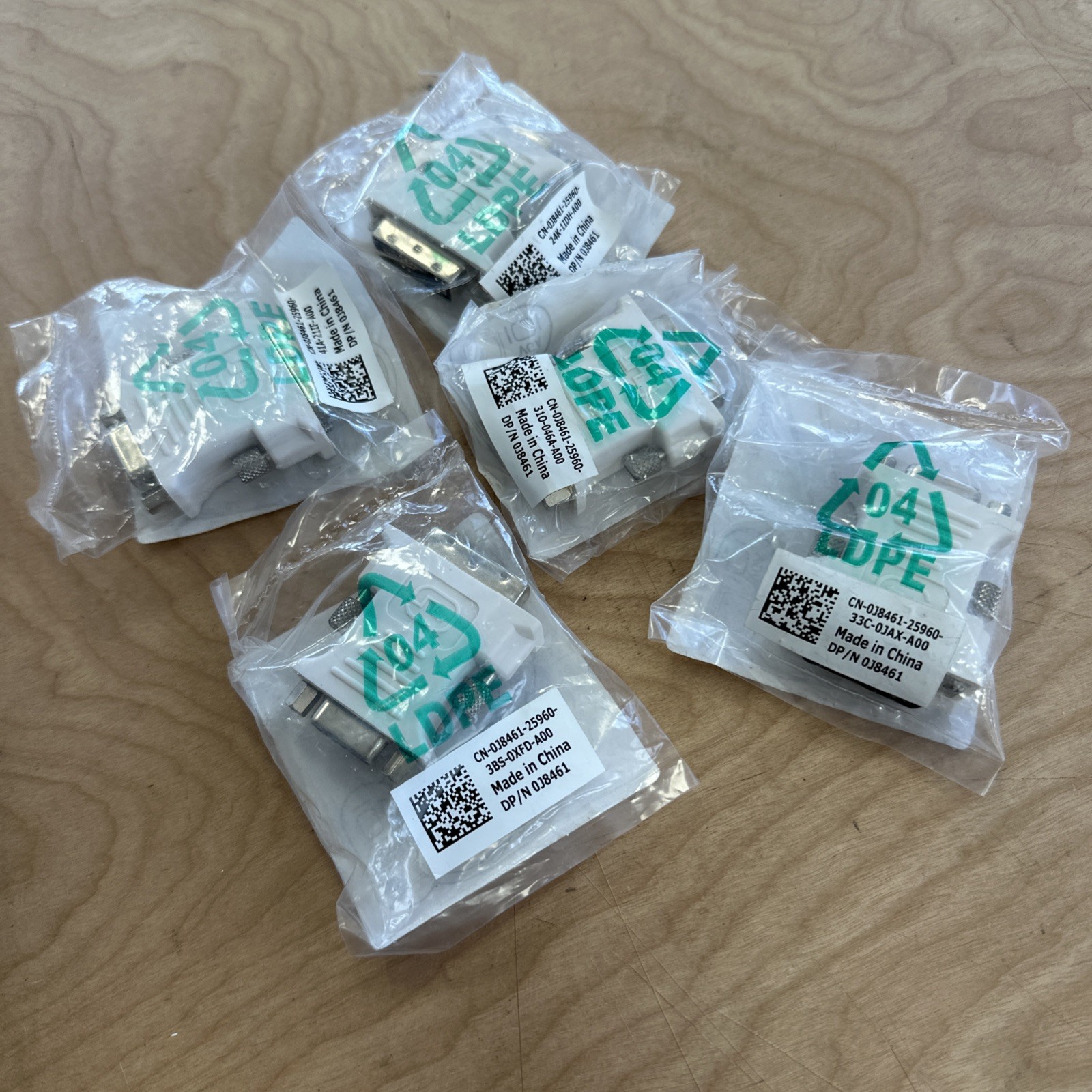 (8) NEW Dell 0J8461 DVI to VGA Adapter Converters DVI Male to VGA Female