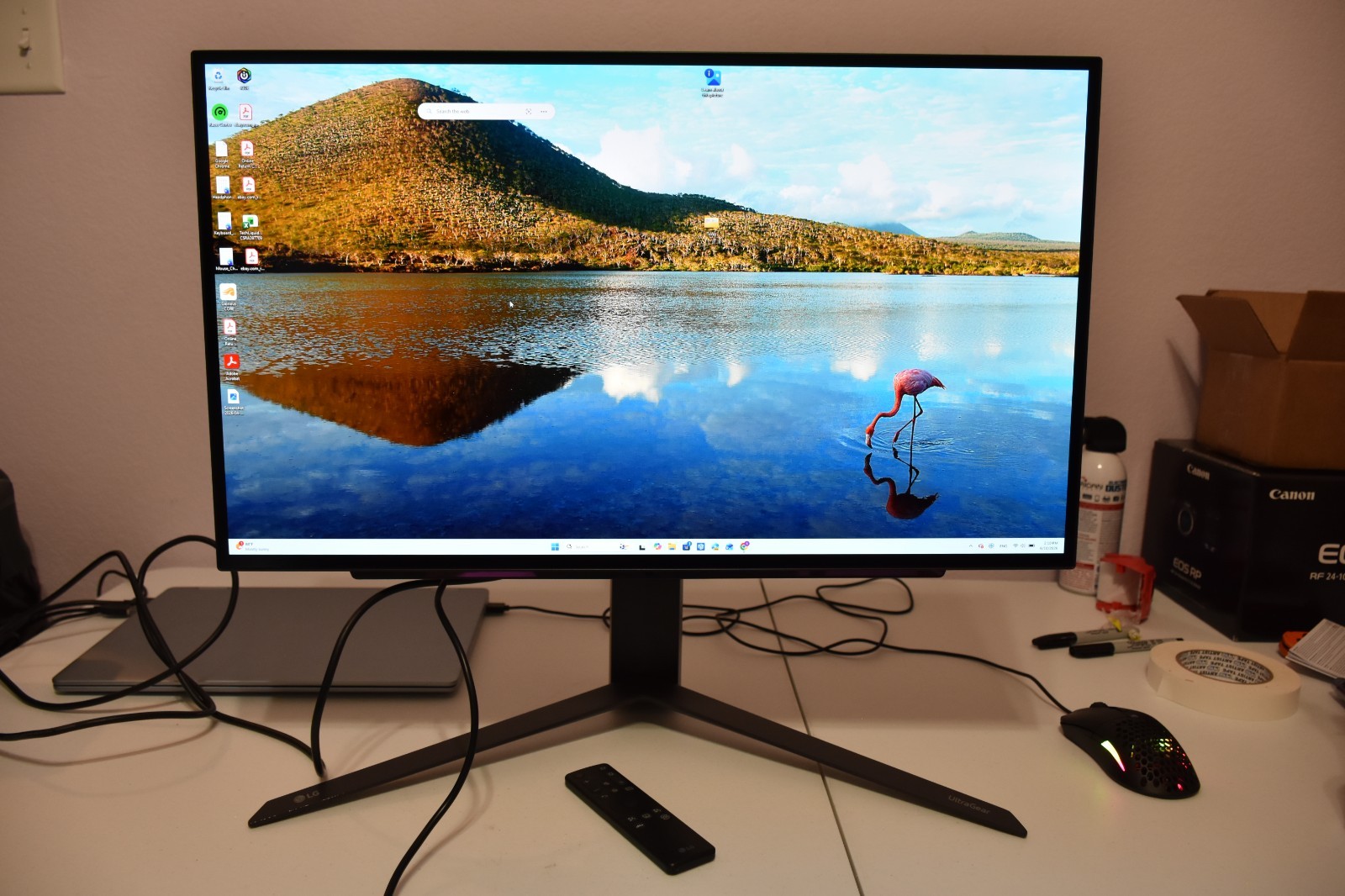 LG 27GR95QE-B 27" OLED QHD Gaming Monitor 240Hz 0.03ms G-SYNC Compatible Remote