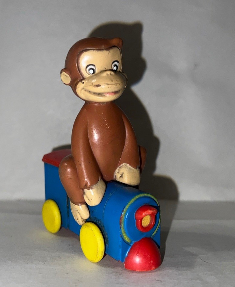 Curious George Cake Topper Vibrant Train Decoration For Birthdays, ENGINE ONLY