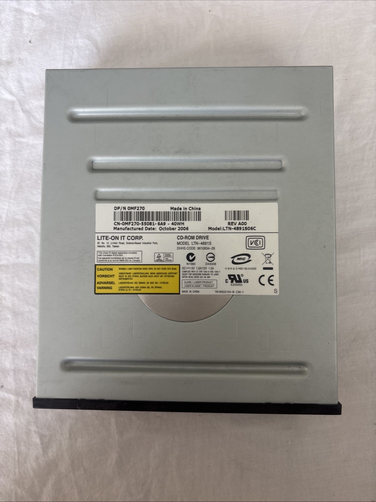 Lite-On LTN-4891S CD-ROM Drive - Warranty &  