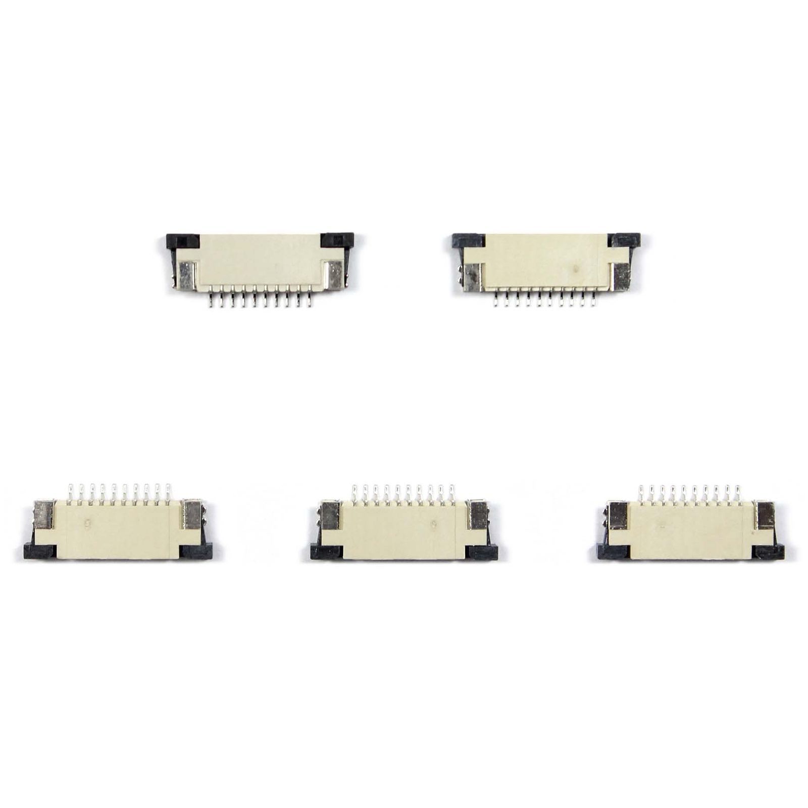 10 Pin 0.5mm 1mm Pitch FFC/FPC Flexible Flat Cable ZIF Connector Top Contact