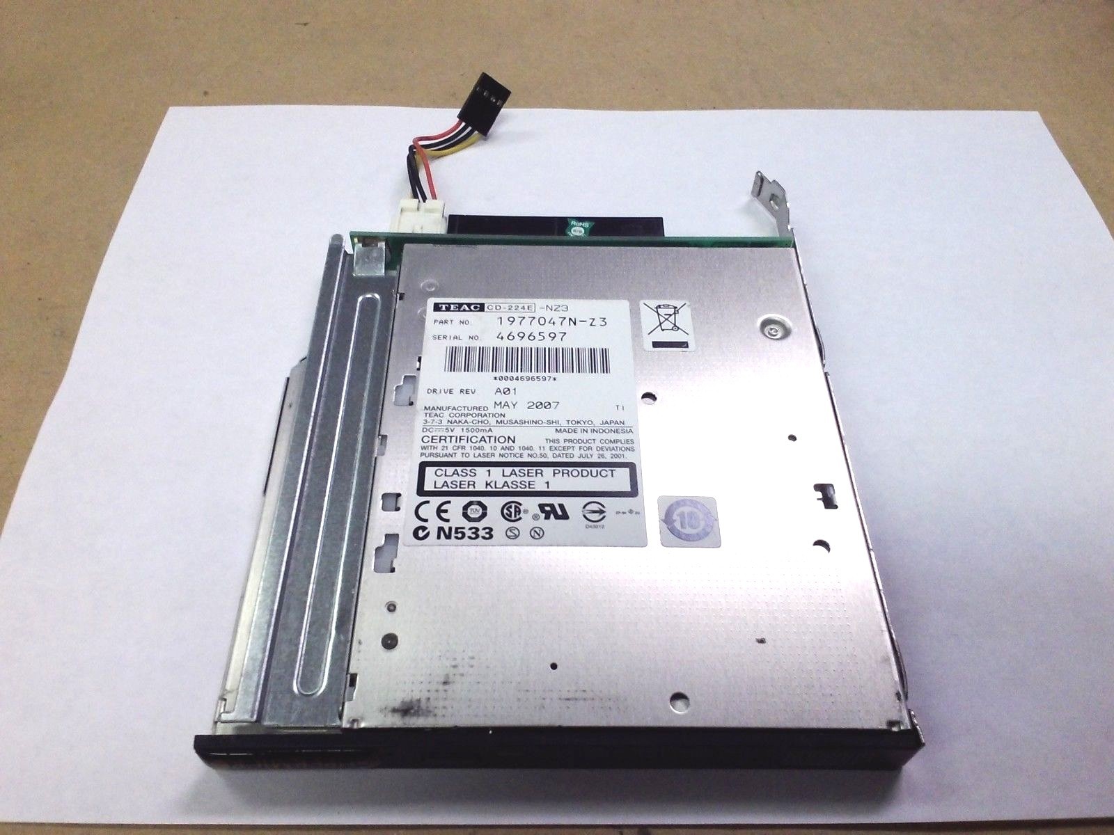 TEAC SLIMLINE CD-ROM SR1400/SR2400 1977047N-Z3 224E IDE 24X for Supermicro