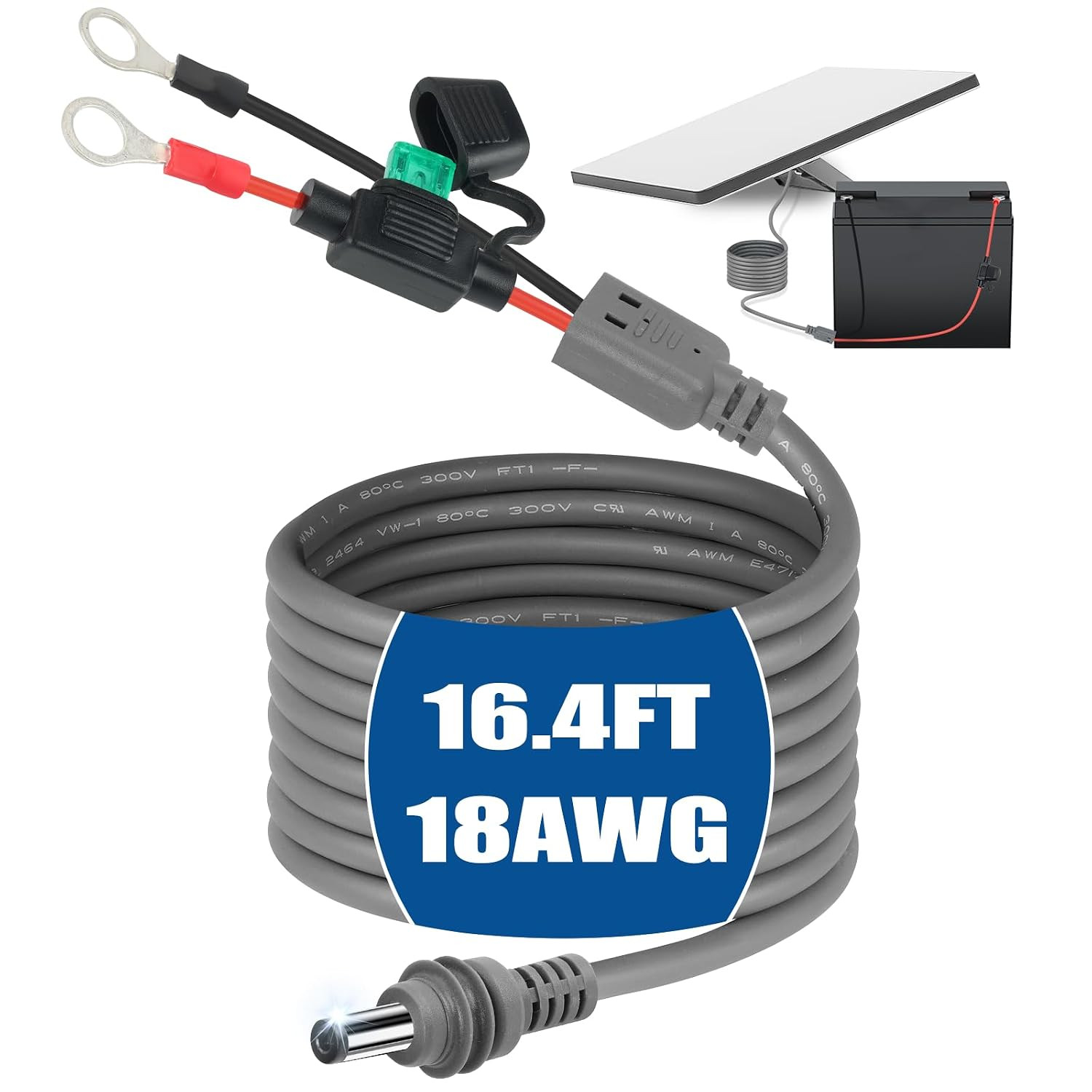 Flexible 16.4 FT Starlink Mini Direct Battery Power Cable - Waterproof Design