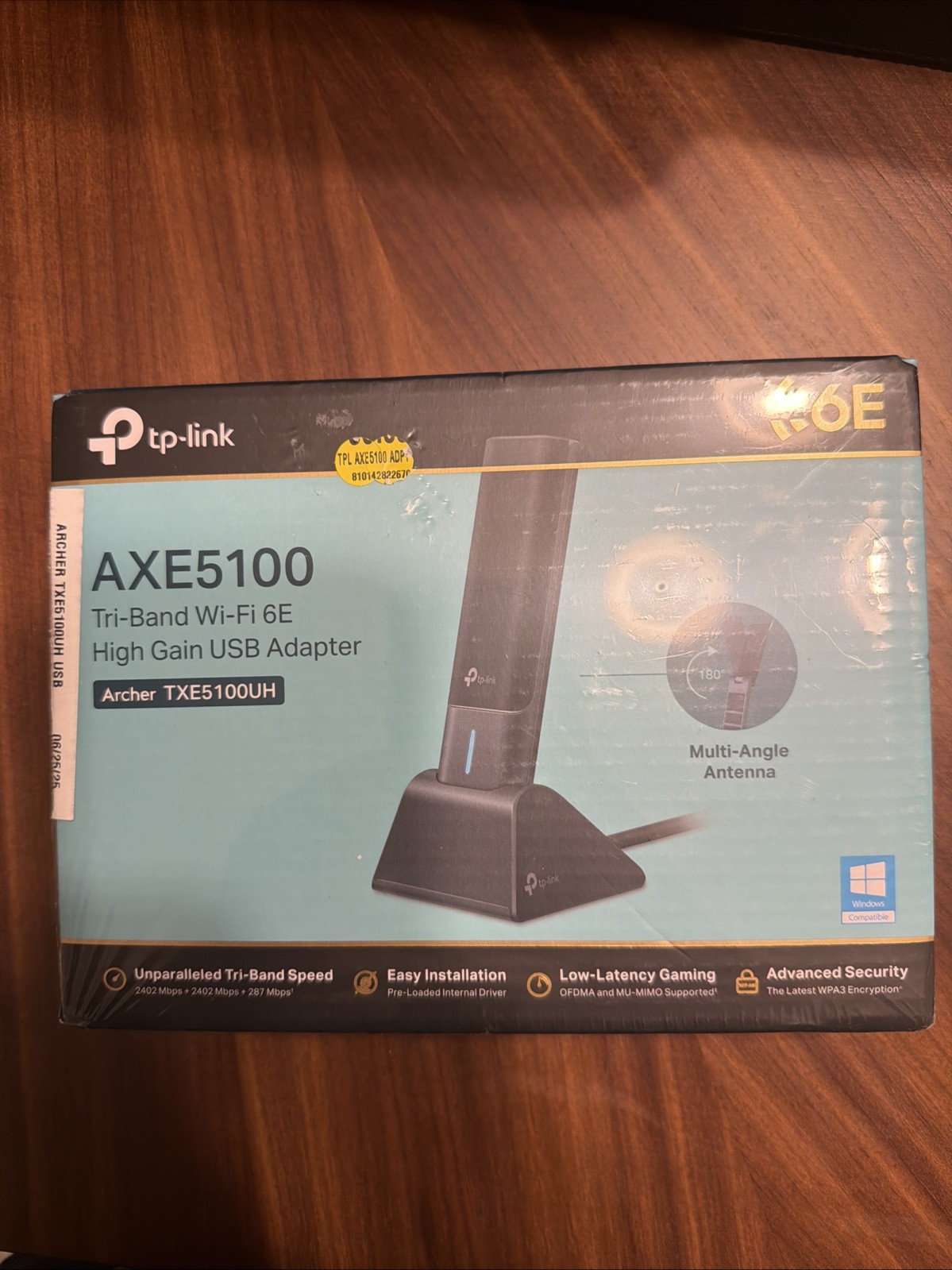 TP-Link AXE5100 Tri-Band Wi-Fi 6E High Gain USB Adapter Archer TXE5100UH PC