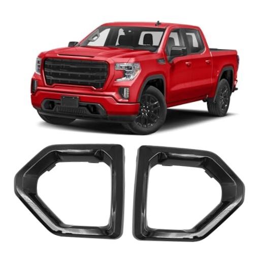 84176753 1 Pair Front Fog Light Bezel Cover Exterior Trim, Replacement for GMC