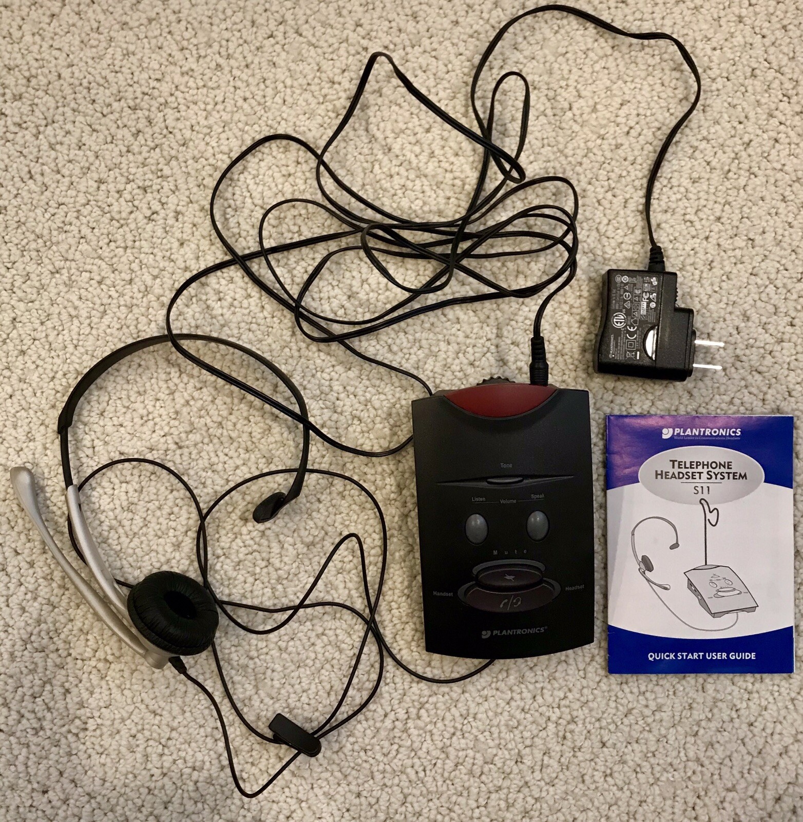 PLANTRONICS S11 TELEPHONE HEADSET SYSTEM