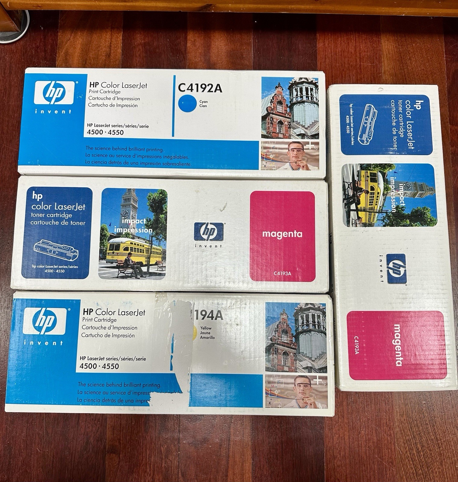 New Set of HP C4192A | C4193A | C4194A - OEM Toner Cartridges Genuine & Sealed