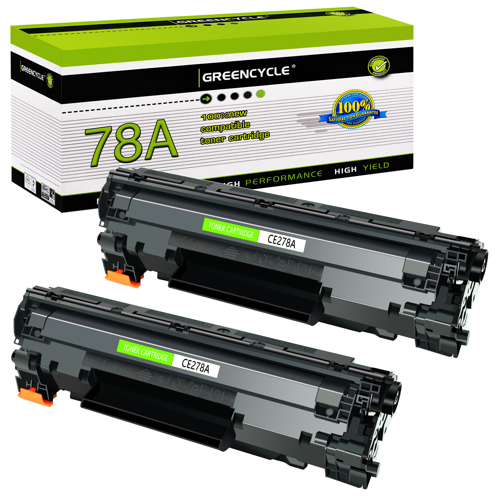 2PK CE278A 78A Ink Toner Compatible with HP LaserJet P1606dn M1536dnf MFP Black