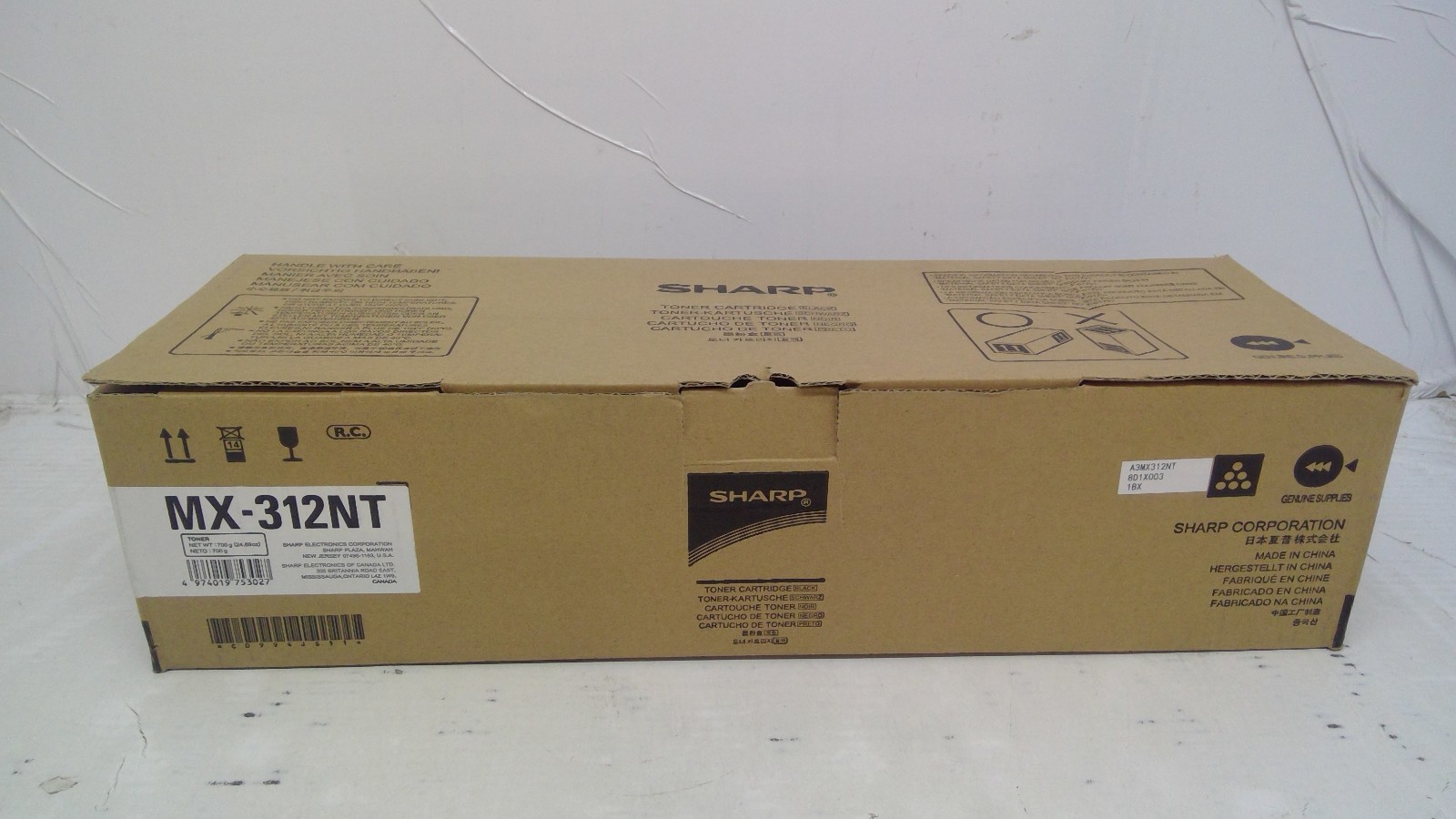 Genuine Sharp MX-M260/M354N Black Toner Cartridge MX-312NT MX312NT