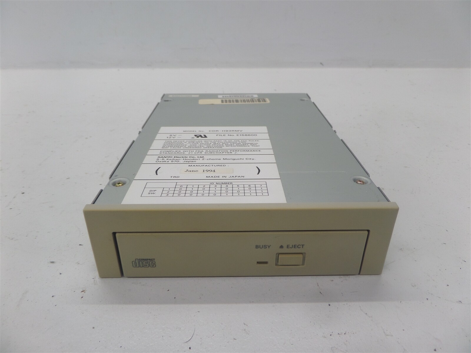 SANYO CDR-H93RMV Internal SCSI CD-ROM Drive