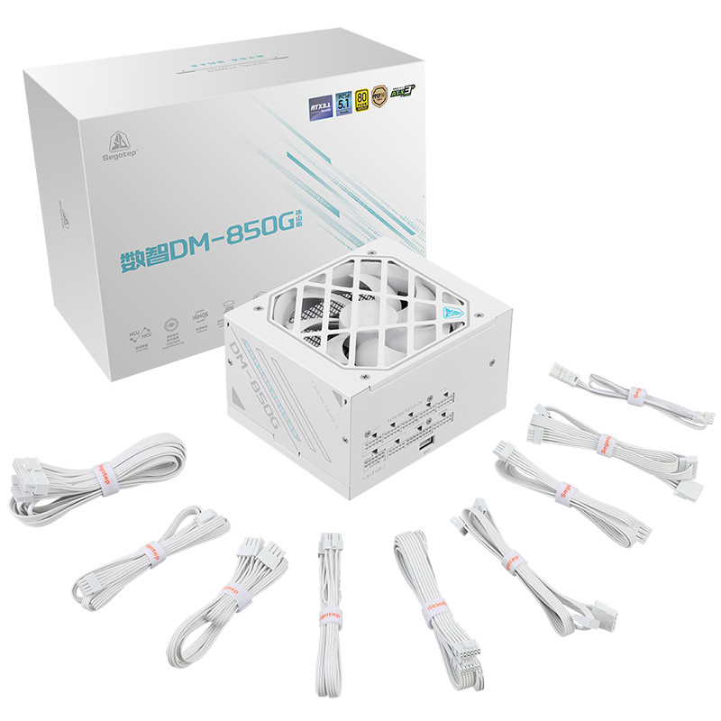 Segotep DM-850G Glacier  Dual Gold Certified Fully Modular Digital Power Supply/