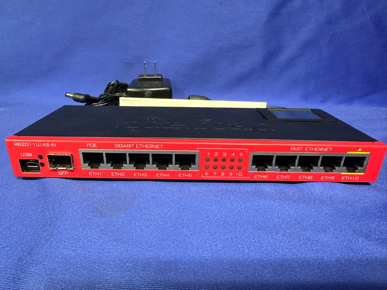 MikroTik RB2011UiAS-IN Gigabit RouterBoard 10-Port SFP LCD Router NEW Open Box