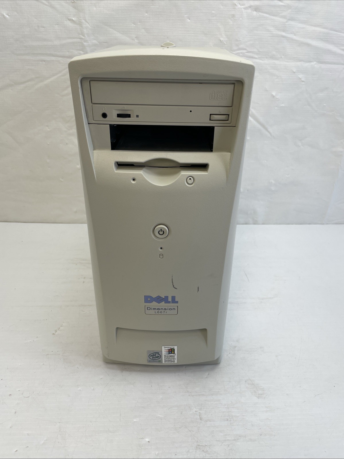 Vintage Dell Dimension L667R Pentium III 384 MB Ram No hard drive or o.s.
