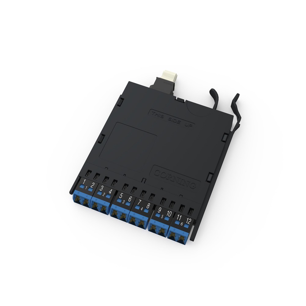 Corning ECM-UM12-04-89G 12 Fiber LC Duplex to MTP Connector Module (OS2)