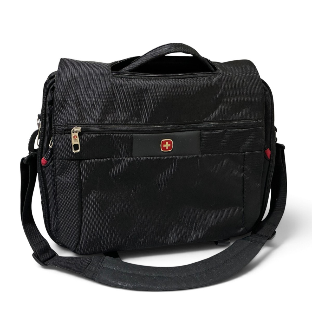 SwissGear ScanSmart Laptop Messenger Bag Black 15 TSA Checkpoint Friendly SA8733
