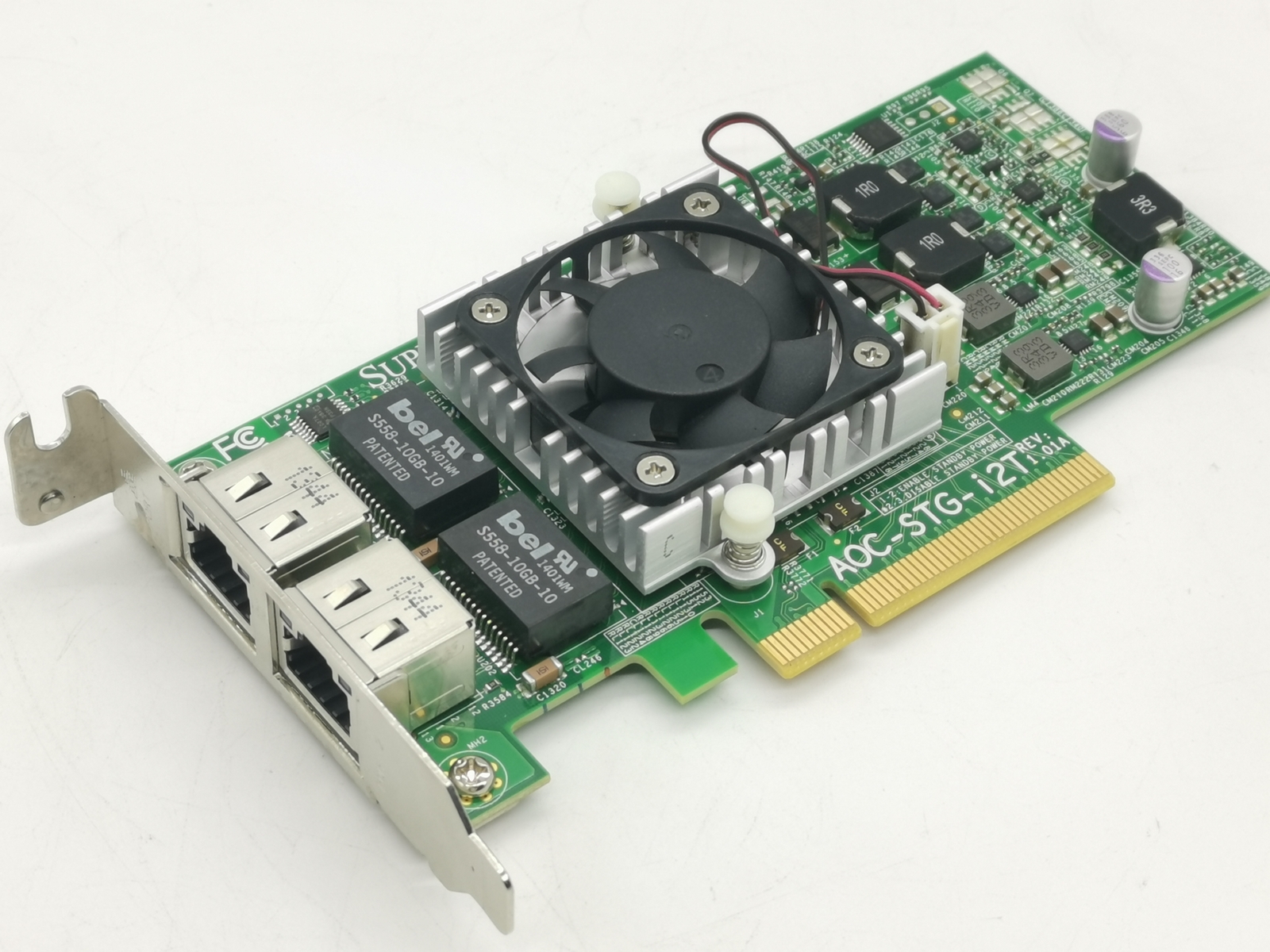 Low bracket Supermicro AOC-STG-I2T RJ45 10 Ethernet adapter 10GbE Intel X540-