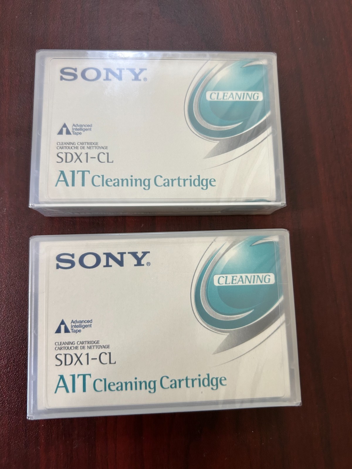 New/Sealed Lot of 2 SONY SDX1-CL - AIT Cleaning Tape Cartridge.