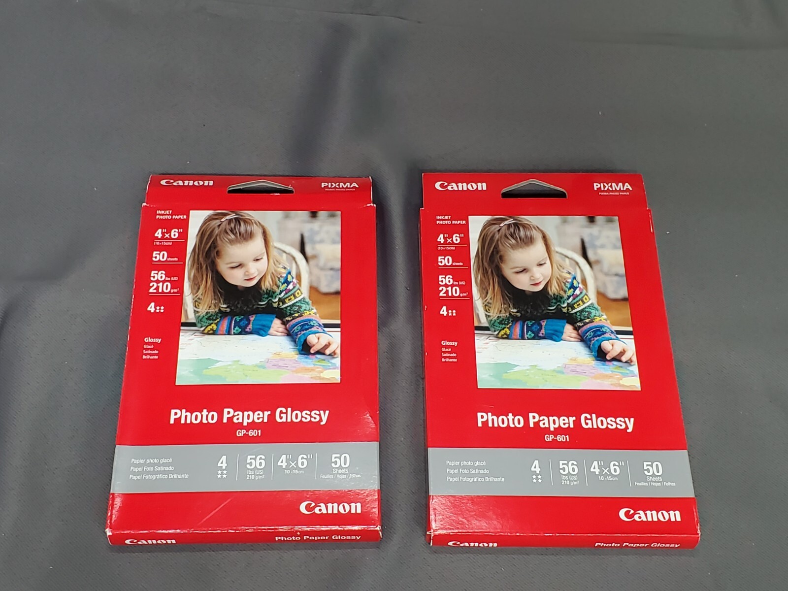 Canon Pixma Photo Paper Glossy GP-601 2 Boxes of 50 Sheets 4'X6" New