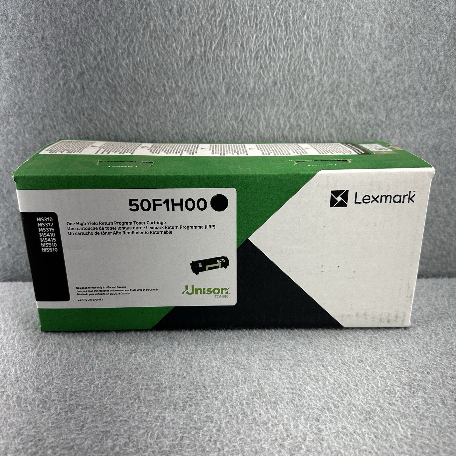 Lexmark 50F1H00 Black Toner Cartridge Return Program 501H Genuine NEW Sealed
