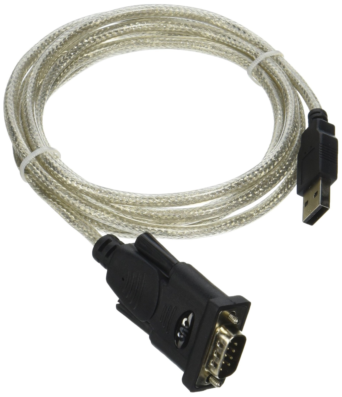 QVS USB 2.0 Type-A Male to DB-9 RS-232 Serial Male Adapter Cable 6 FT. - Black