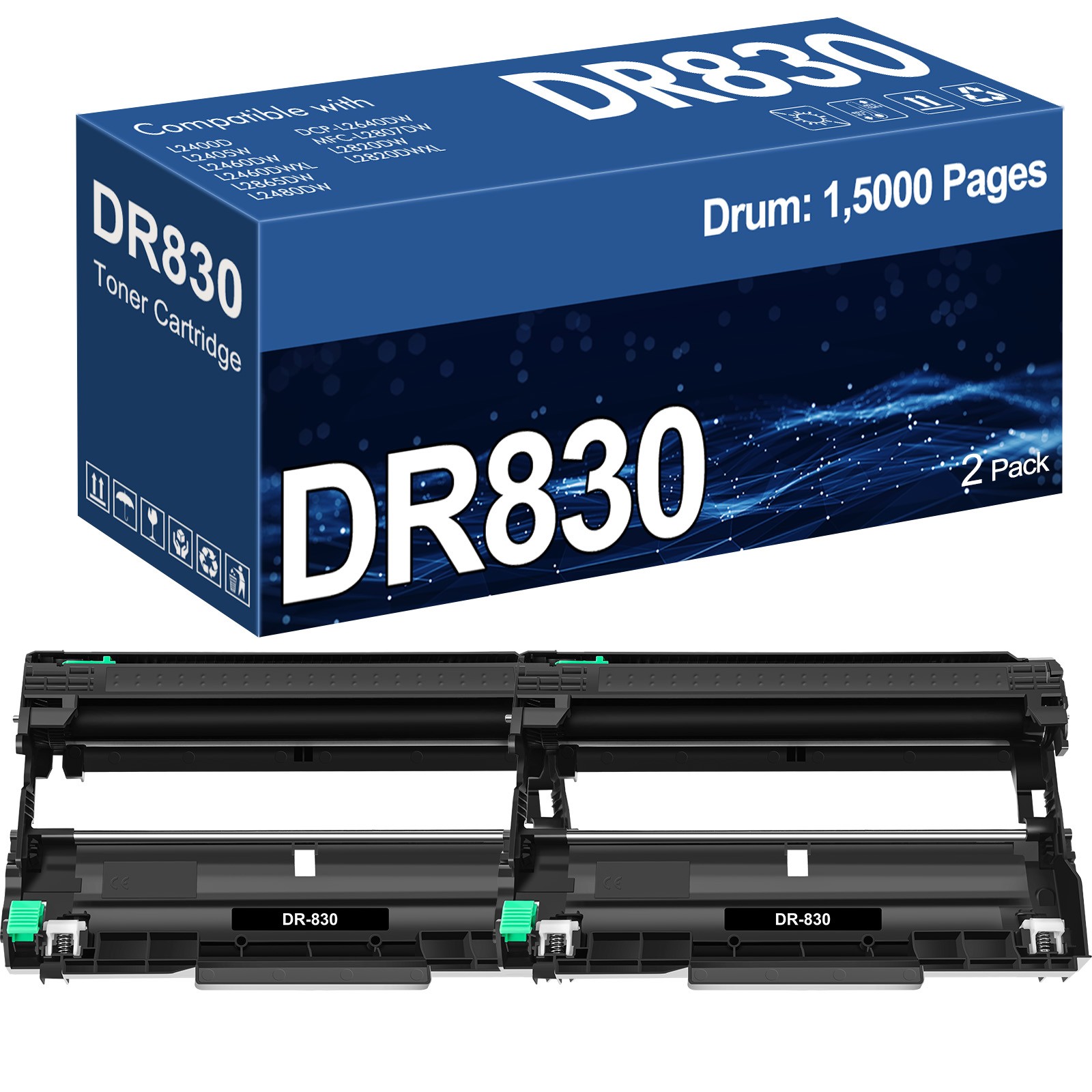 1-4PK DR830 Drum Unit for Brother TN830 MFC-L2900DW HL-L2865DW HL-L2465DW L2400D