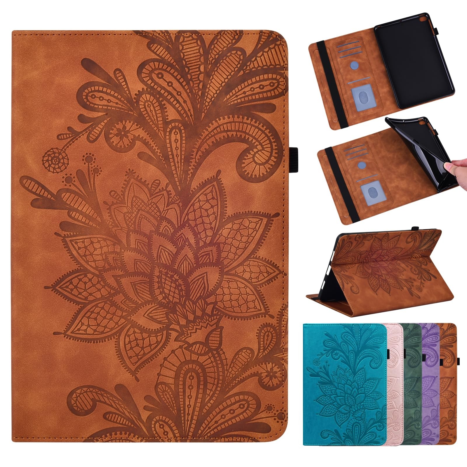 Case for iPad mini 5 (5th Generation,2019), iPad mini 4 3 2 1, Embossed PU Le...