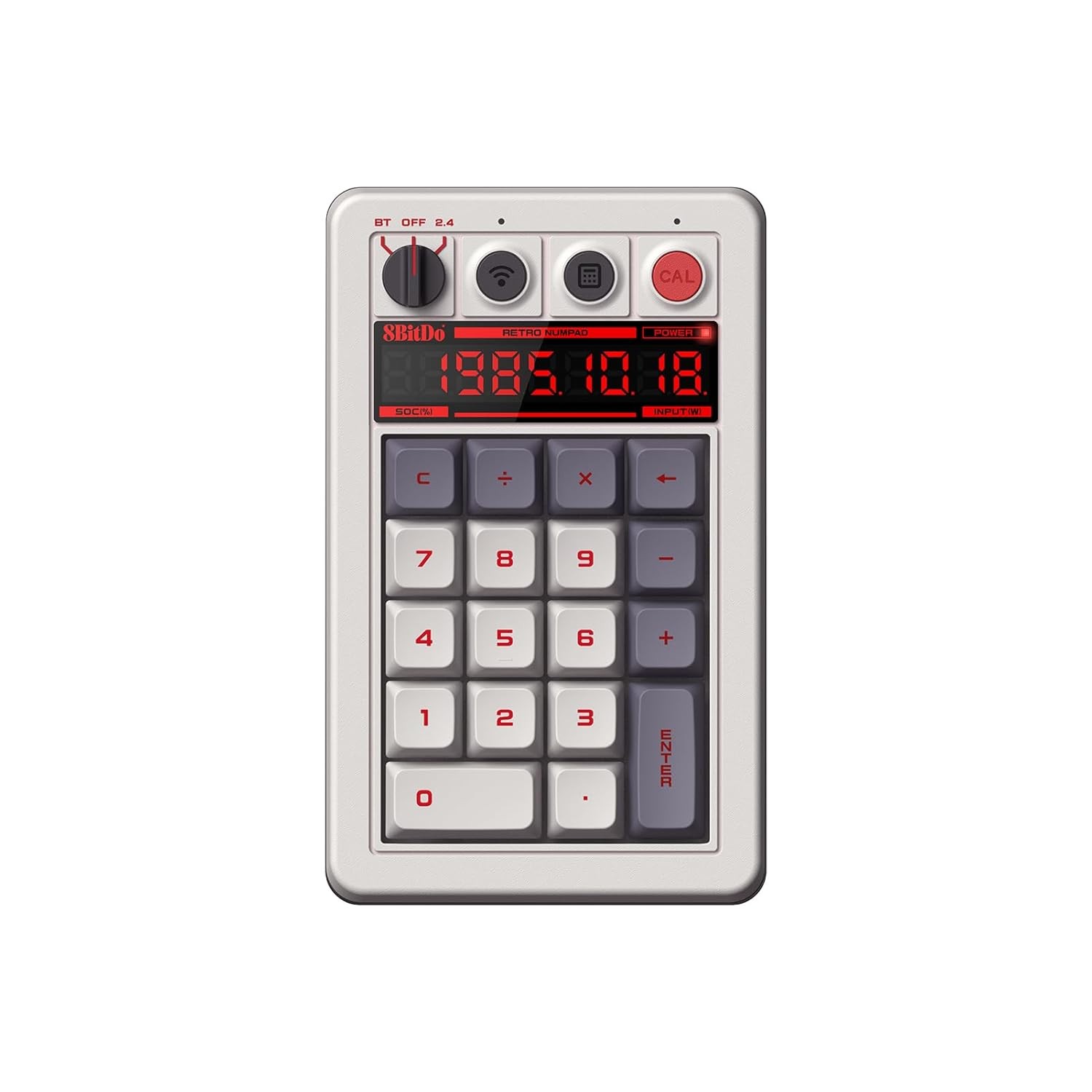 Retro 18 Mechanical Numpad, Supports Calculator Mode, Bluetooth/2.4G/Wired Numpa