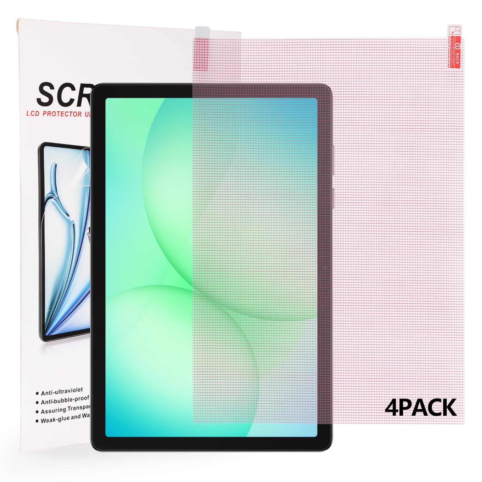 4 PCS Cut To Fit Screen Protector 295x210mm Universal Trimmable PET Film Sheets