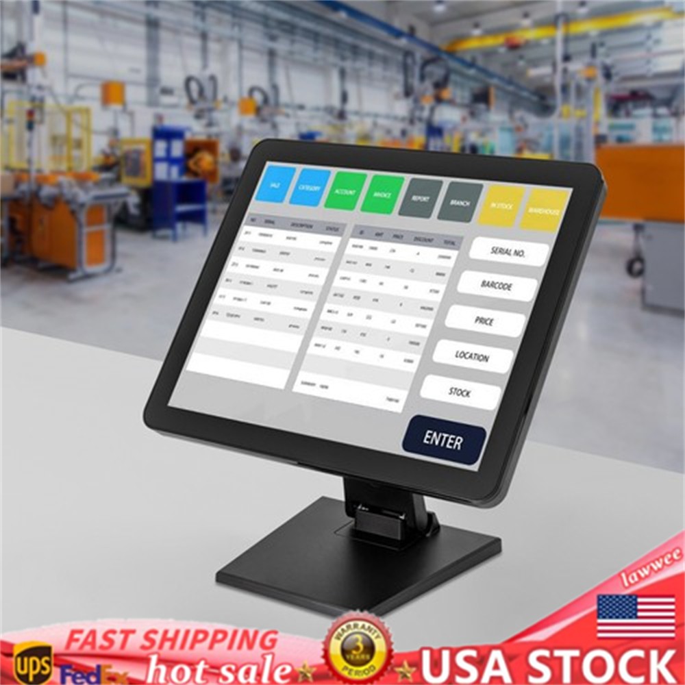 17 Inch Touch Screen POS LCD TouchScreen Monitor Retail Kiosk Restaurant Bar USA