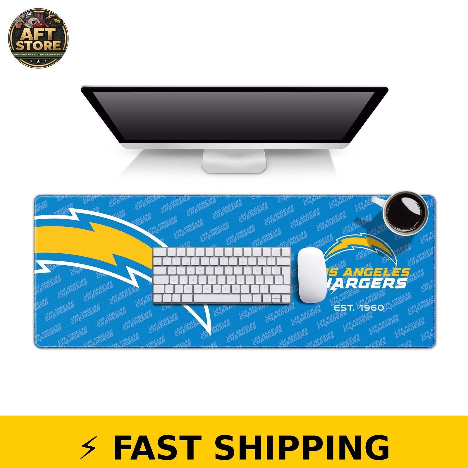 YouTheFan NFL Chargers Desk Pad - 31.5" x 12"