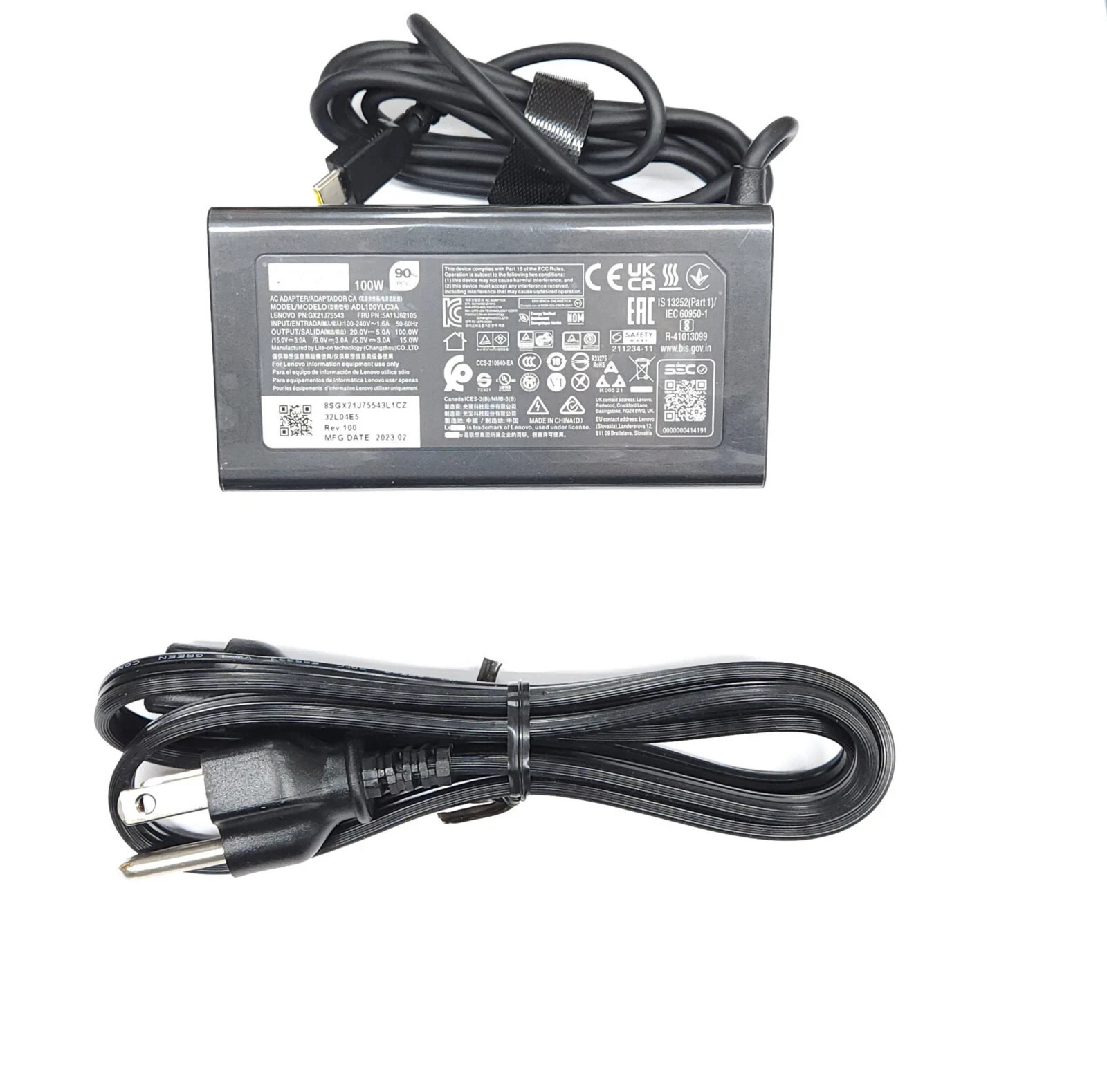 Original 100W 20V USB C Charger for Lenovo Yoga 720 13″ 910 Slim 7 Pro 14IAP7