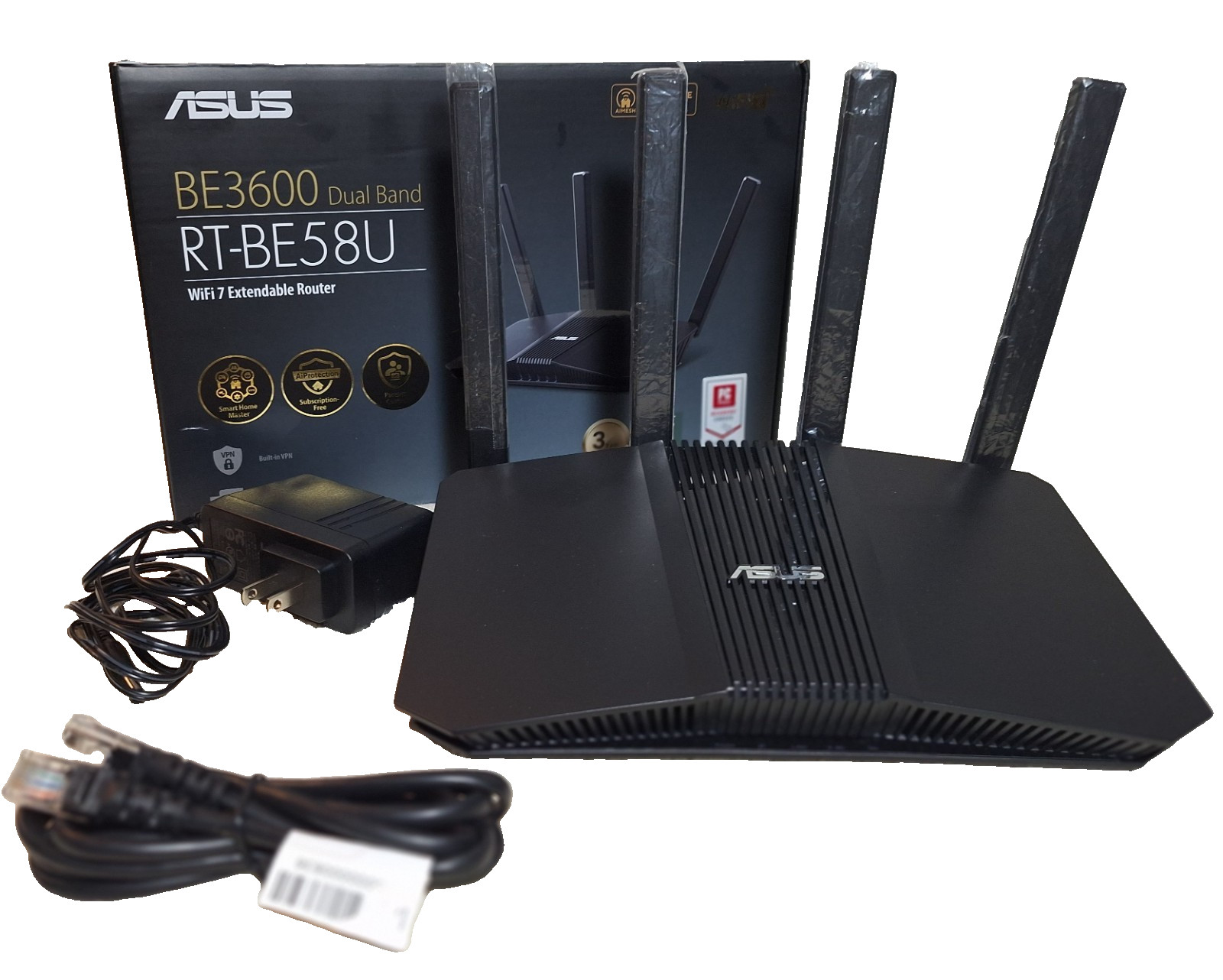 ASUS BE3600 Dual Band RT-BE58U WiFi 7 Extendable Router