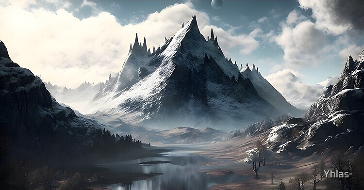 ⚔Skyrim Desk Mat - Mountain Valley 80x40cm / 31in x 15in Desk Pad, deskmat merch