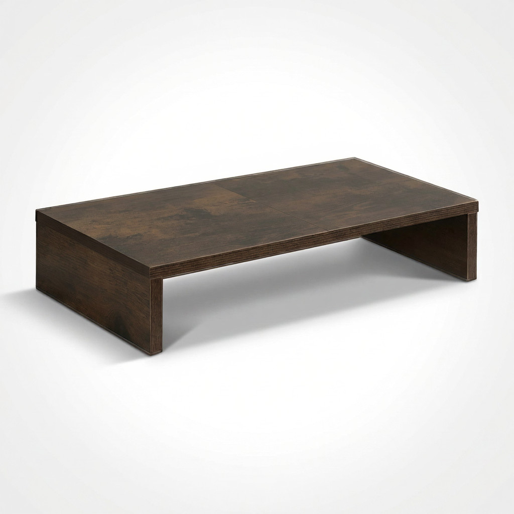 20 Inch Monitor Stand Riser Wooden Desktop Riser with Storage Adjustable Height