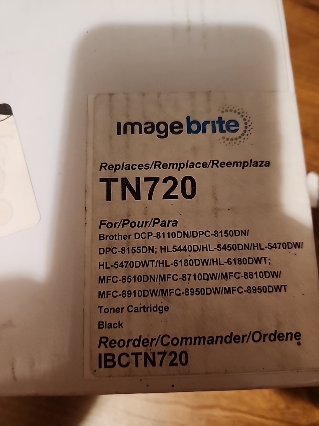 ImageBrite Brother TN720 Black Toner Cartridge Compatible Brand New Sealed