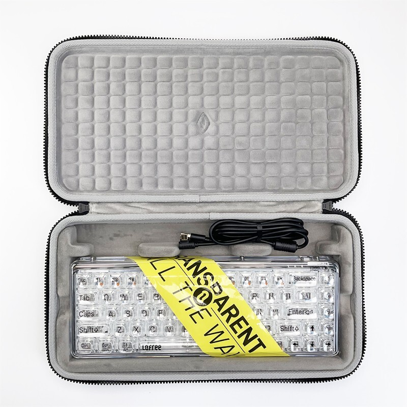 Storage Carry Case Box For Lofree 1% Transparent Crystal Mechanical Keyboard