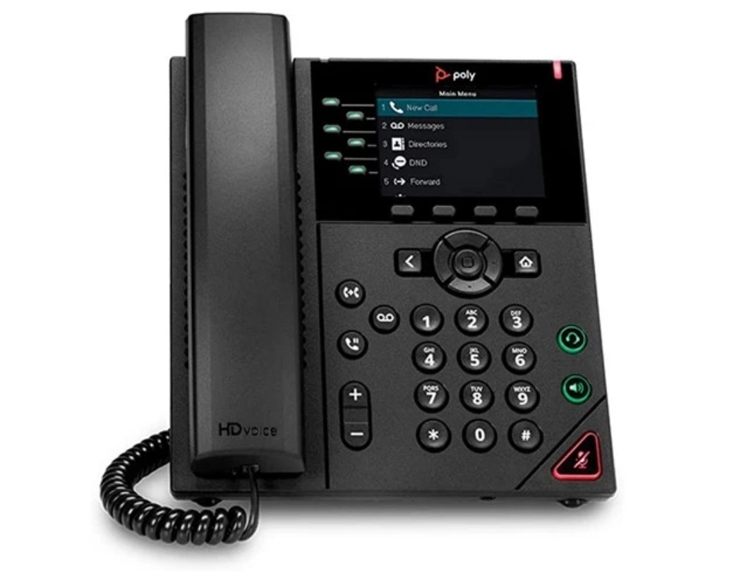Poly VVX 350 6-Line Color IP Desk Phone 2200-48830-025 PoE