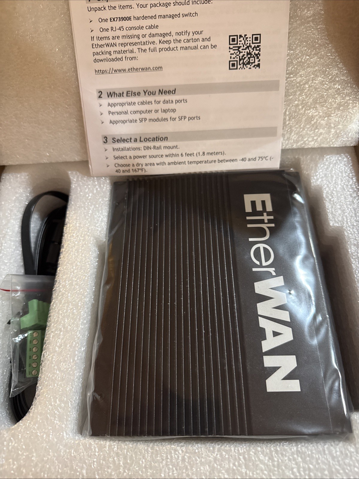 ETHERWAN EX73931-0VB HARDENED MANAGED POE SWITCH
