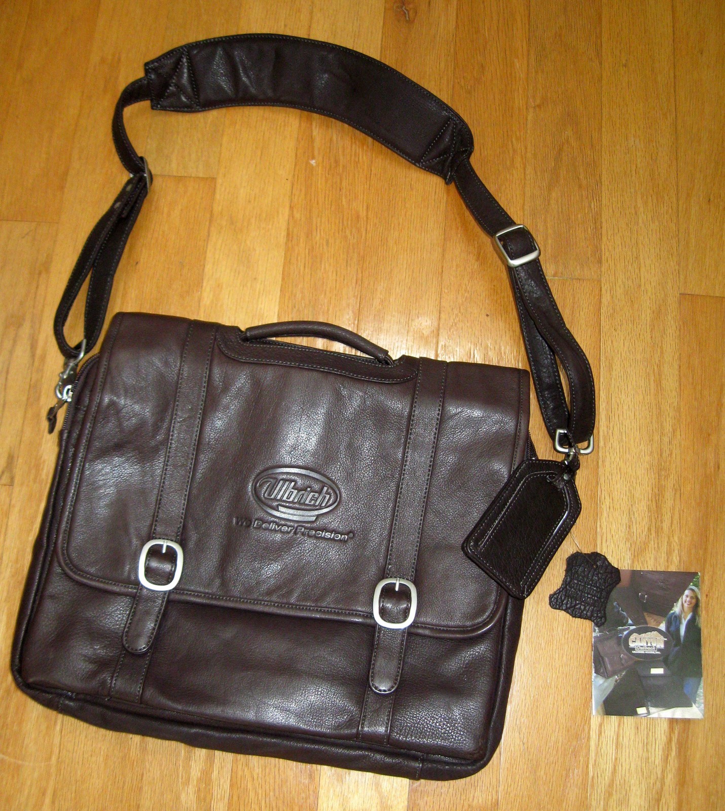 Canyon Outback Leather "ULBRICH" 16-Inch Leather Computer Briefcase $325 NWT