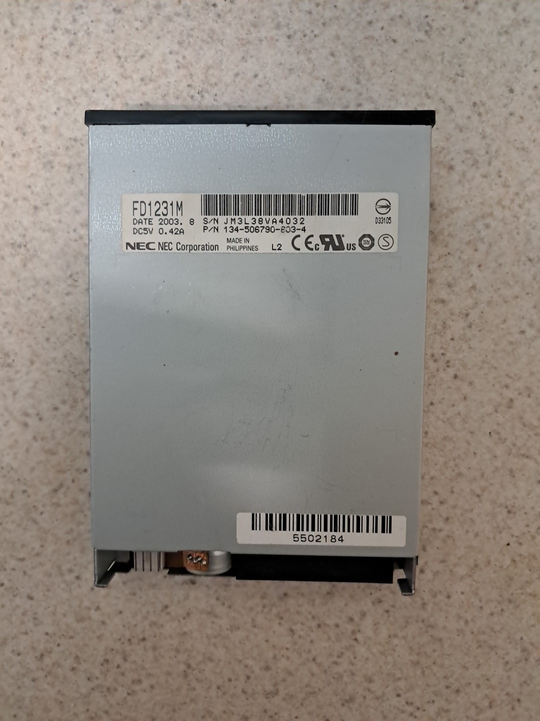 NEC FD1231M Floppy Drive 5502184 134-506790-603-4 - Black Bezel 